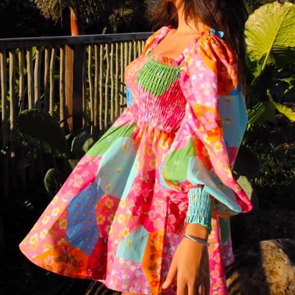 🆕✨ SPELL FREDA LOLLY 🍭 SHIRRED DRESS - Picture 5 of 8